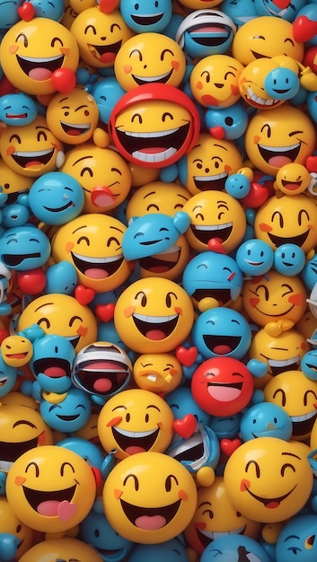 Wereld glimlach dag emojis arrangement