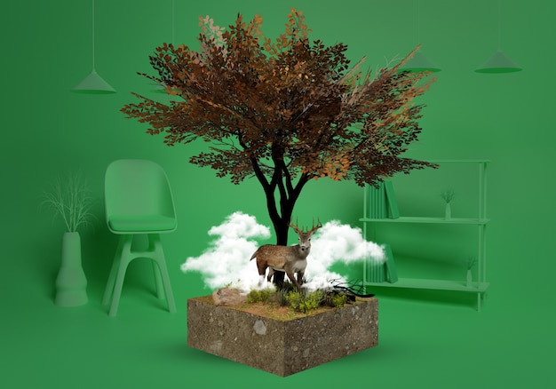 Wereld ozon dag 3d illustratie