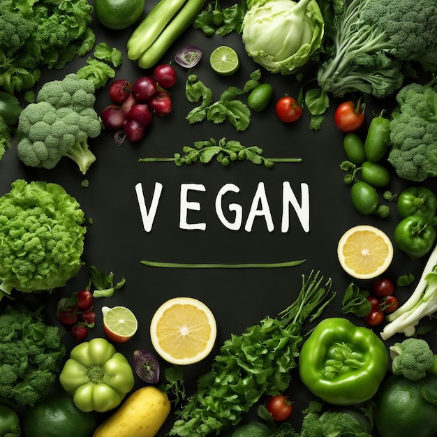 Wereld veganistische dag vieren met groene groenten