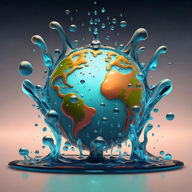 wereld water dag vector illustratie plat ontwerp concept van ecologie en wereld water dag