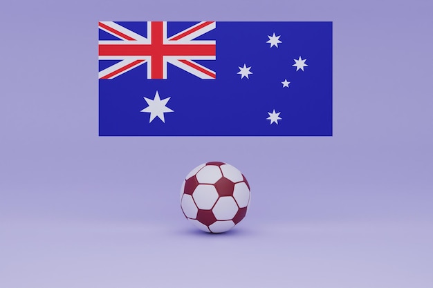 Wereldbekervlag en bal Australië