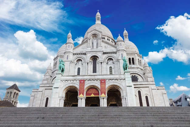 Wereldberoemde Sacre Coeur-kerk, Parijs, Frankrijk