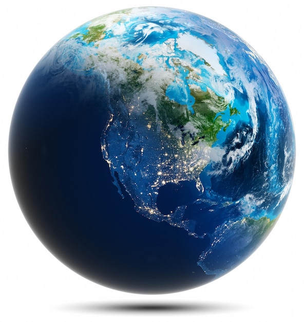 Wereldbol Amerika Verenigde Staten Canada Elementen van deze afbeelding geleverd door NASA 3d-rendering