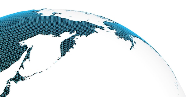 Wereldconcept planeet Aarde Elementen van deze afbeelding geleverd door NASA 3D-rendering