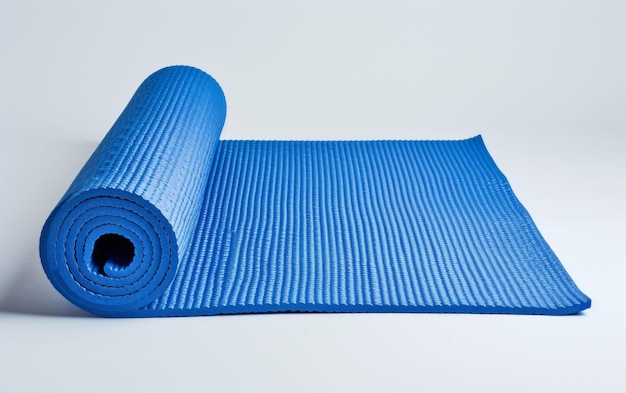 Werelddag van de Geestelijke Gezondheid39s Ontspanningsyoga mat op witte achtergrond