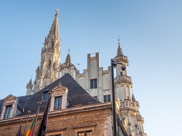 Werelderfgoed oude en klassieke gebouwen op het centrale plein van de grote markt in brussel belgië