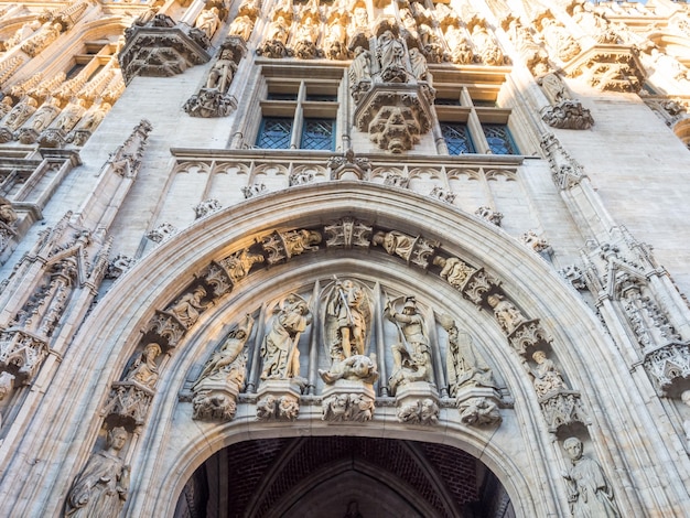 Werelderfgoed oude en klassieke gebouwen op het centrale plein van de Grote Markt in Brussel België