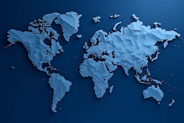 wereldkaart in een blauwe achtergrond