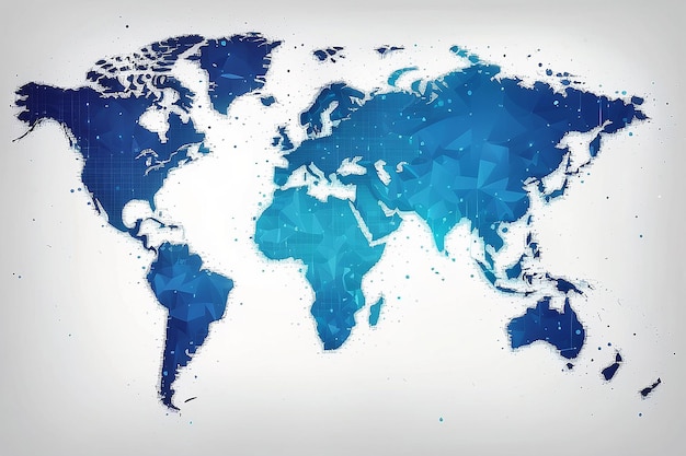 Wereldkaart in punten tegen een abstracte achtergrond illustratie