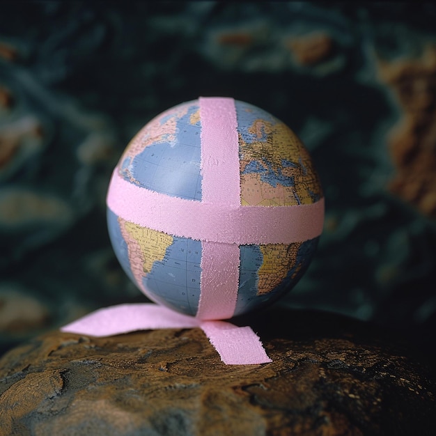 Wereldkankerbewustzijnsdag met roze lint