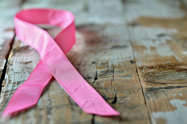 Wereldkankerdag ontwerp met roze lint