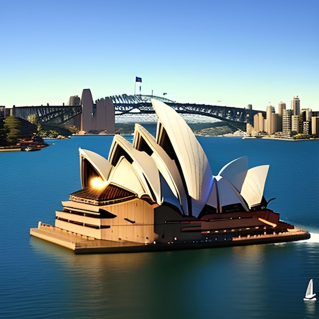 Wereldtoerismedag Sydney Harbour stadsbrug Operahuis in Australië