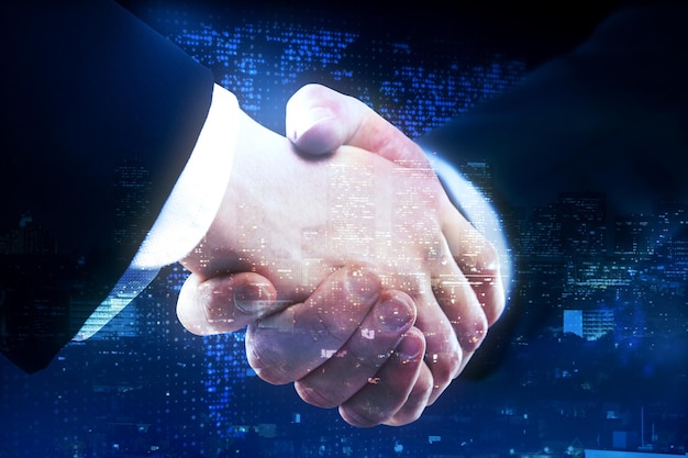 Wereldwijd bedrijfs- en partnerschapsconcept