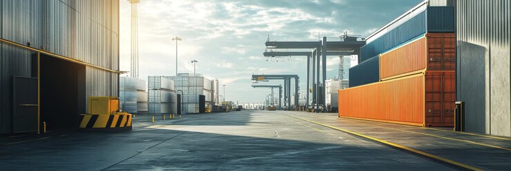 Foto wereldwijde handel en logistiek vervoer van containers in havens vervoer van logistiek wereldwijde handel ca.