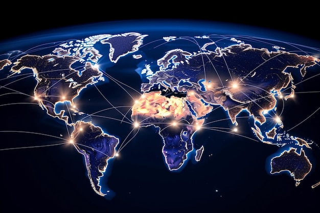 Wereldwijde netwerken en communicatie op aarde