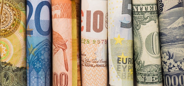 Foto wereldwijde valuta-achtergrond