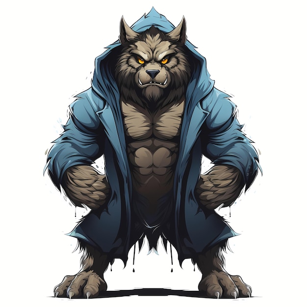 Premium AI Image Werewolf Gym Workout