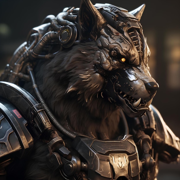 Photo a werewolf wearing armor