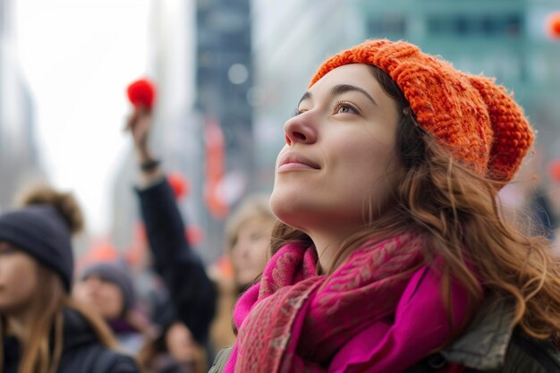 werkende vrouwen die demonstreren en hun rechten eisen