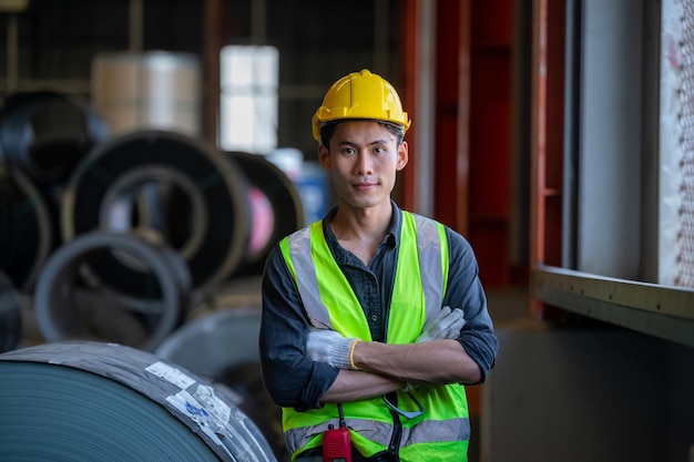 Werknemer werkt in de fabrieksingenieur werknemer vaardigheden kwaliteit onderhoud training industrie fabrieksarbeider magazijn Workshop voor fabrieksexploitanten werktuigbouwkundige teamproductie