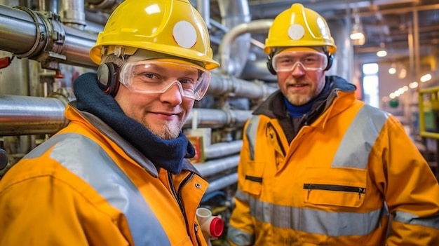 Werknemers in de aardolie-industrie industriële werknemers voor gas The Generative AI