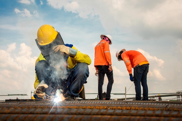 Werknemers op de bouwplaats