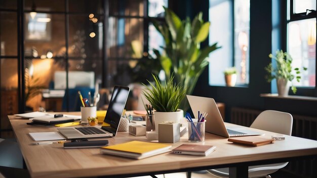 Werkplaats en kantoortafel