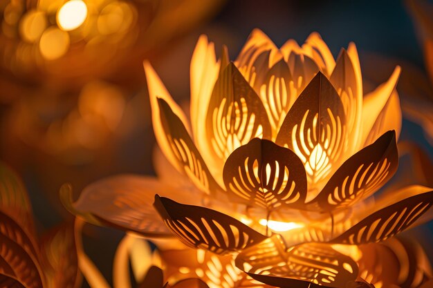 Photo wesak lantern kirigami art