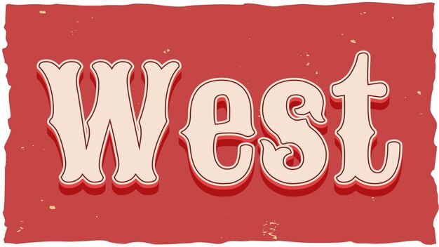 Photo west vintage text