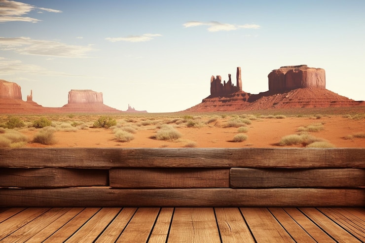 Photo western background and white space