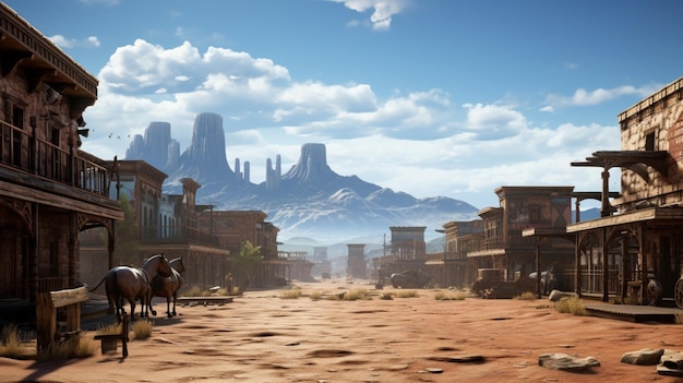 Photo western game background