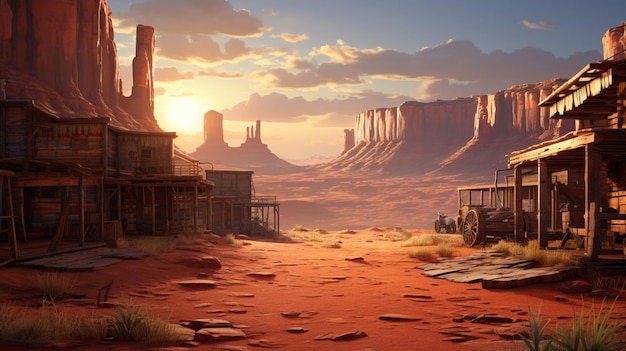 western game background