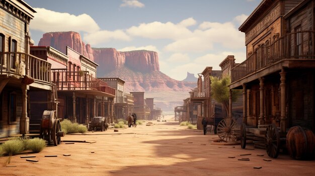 Photo western game background