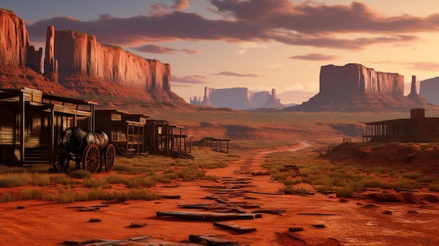 Photo western game background