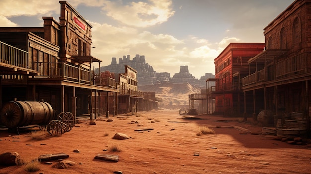 Photo western game background