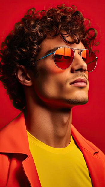 Western man with short curly hair wearing glasses