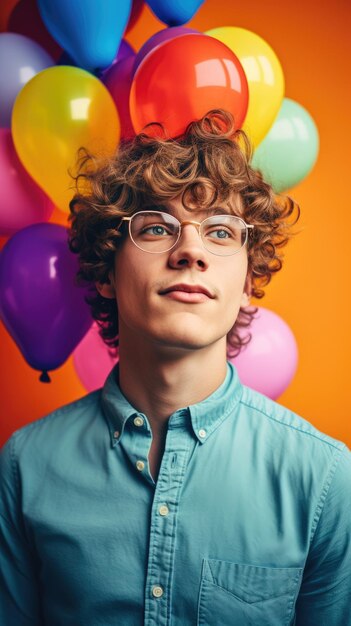 Western man with short curly hair wearing glasses