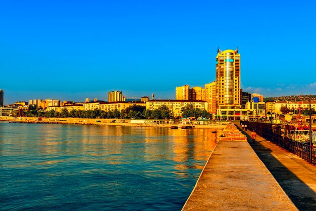 Western pier and Serebryakov embankment in Novorossiysk