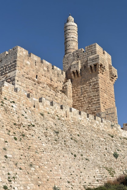 Western wall of the old city of jerusalem