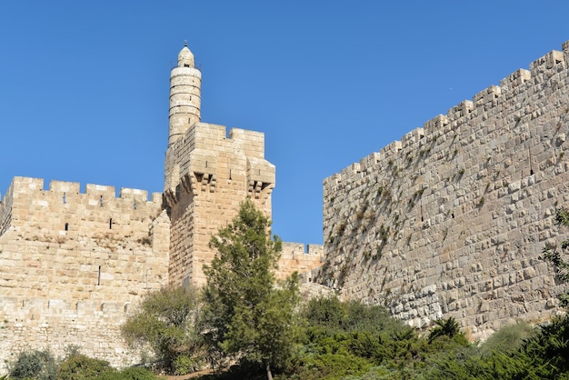 Western wall of the old city of jerusalem