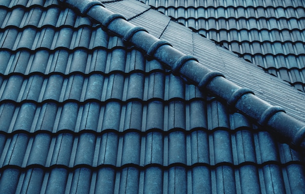 Wet Blue Tiles Roof 