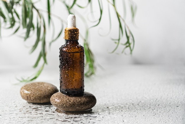 Wet cosmetic bottle with pipette