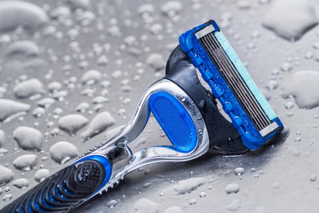 Wet disposable razor isolated 