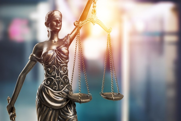 Wet en rechtvaardigheid concept