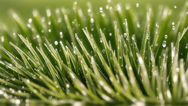 Photo wet grass in rain