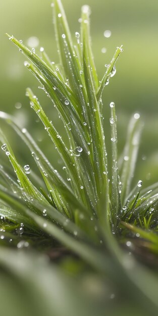 Photo wet grass in rain