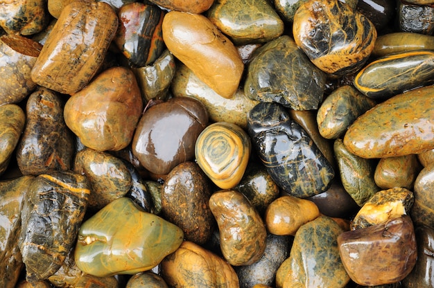 wet pebble stones  background