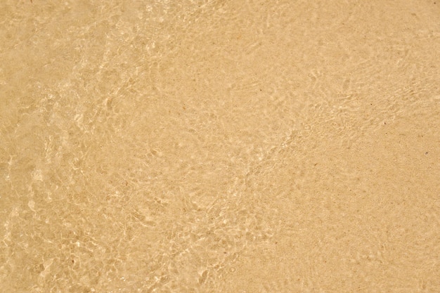 写真 風からの模様を背景にした砂漠の濡れた砂