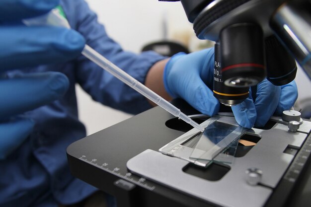 wetenschap laboratorium test plaat close-up