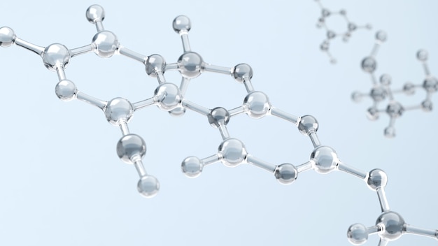 Wetenschap of medische achtergrond met moleculen nanotechnologie en onderzoek